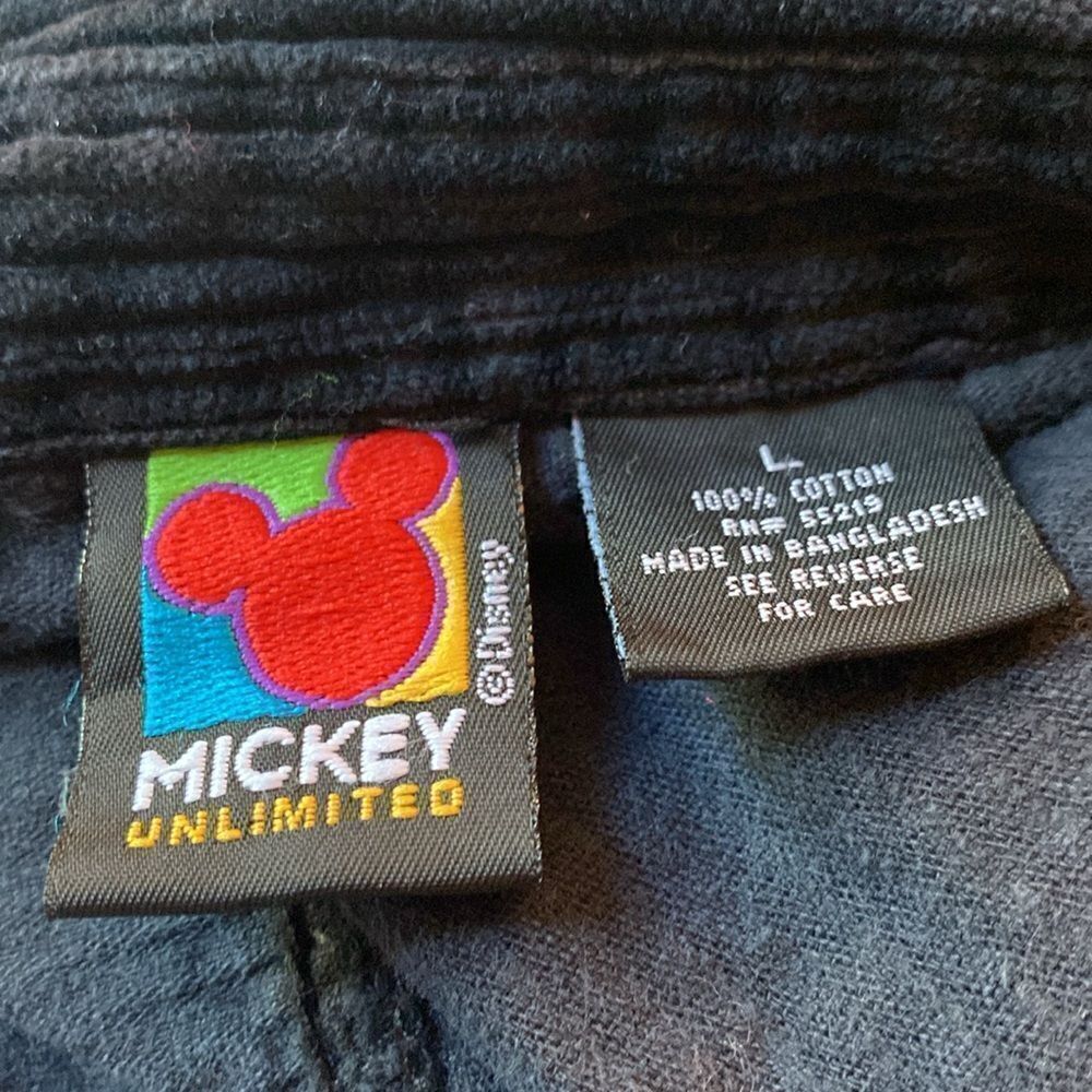 Disney Mickey Long Sleeve Corduroy Shirt Size Large - Picture 9 of 9